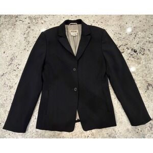 Country Road Black Wool Blend‎ Blazer Size 4 (AU 8)